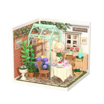 Robotime Rolife DIY Miniature Dollhouse Kit Home Garden Series Building Kits with LED Xmas Gifts for Adult Warm Dining Room