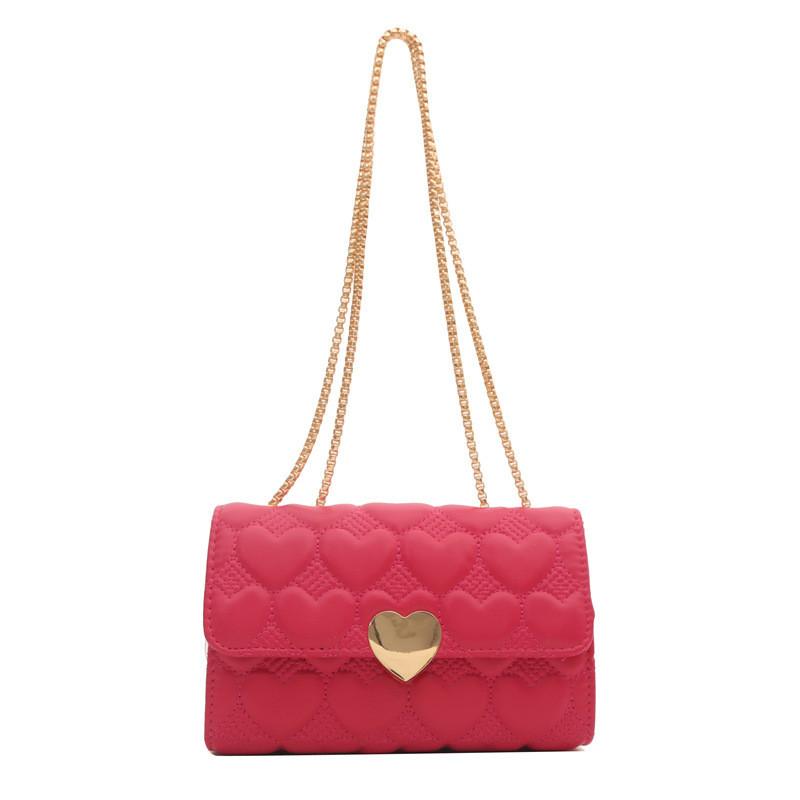 Stylish 2024 Korean Fashion Single Shoulder Bag With A Heart-shaped Design In Vibrant Colors