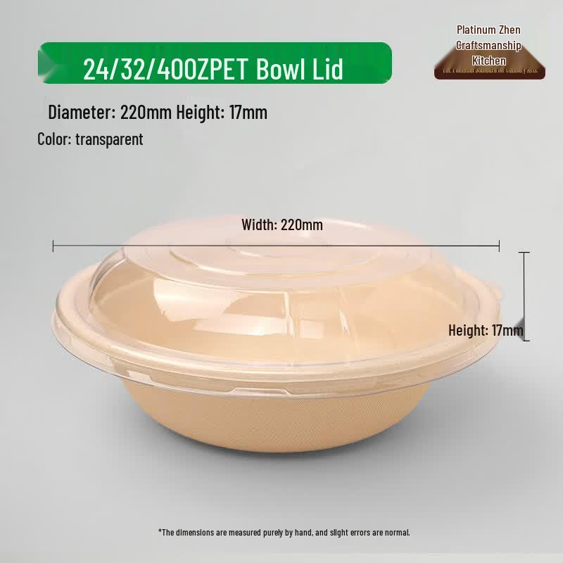 BoZhen JiangChu Disposable PET Lids for 1000ml Bowls