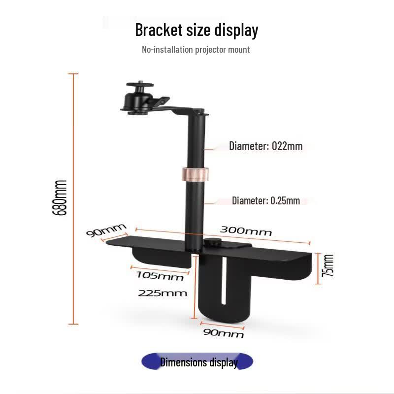 OLOEY Adjustable Projector Stand with RGB Light & Gimbal