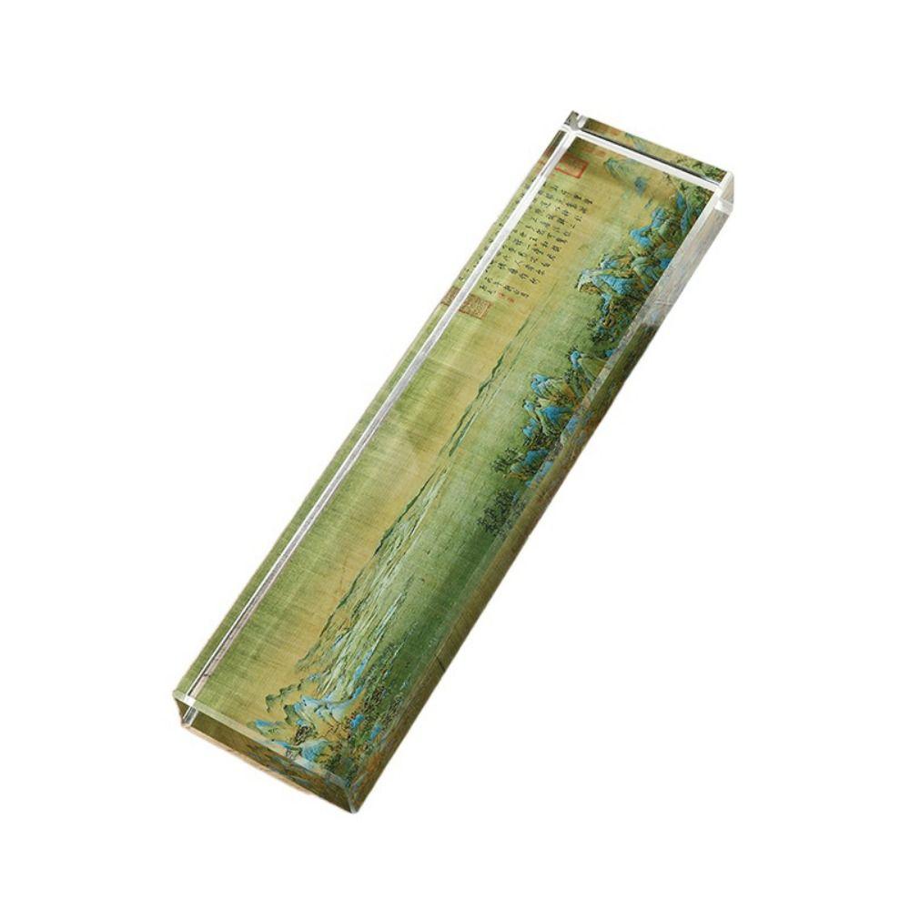 

Пресс-папье Плоское Прозрачное Хрустальное Пресс-папье Прямоугольное Письменное Городская Линейка Офис Style 4