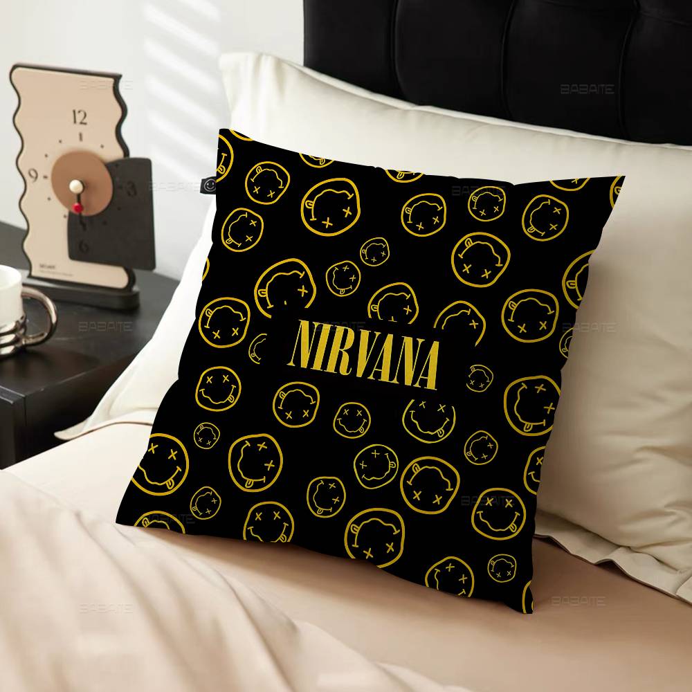 Band N-Nirvana Personalized picture text home decorative pillows Household Gifts 45x45cm
