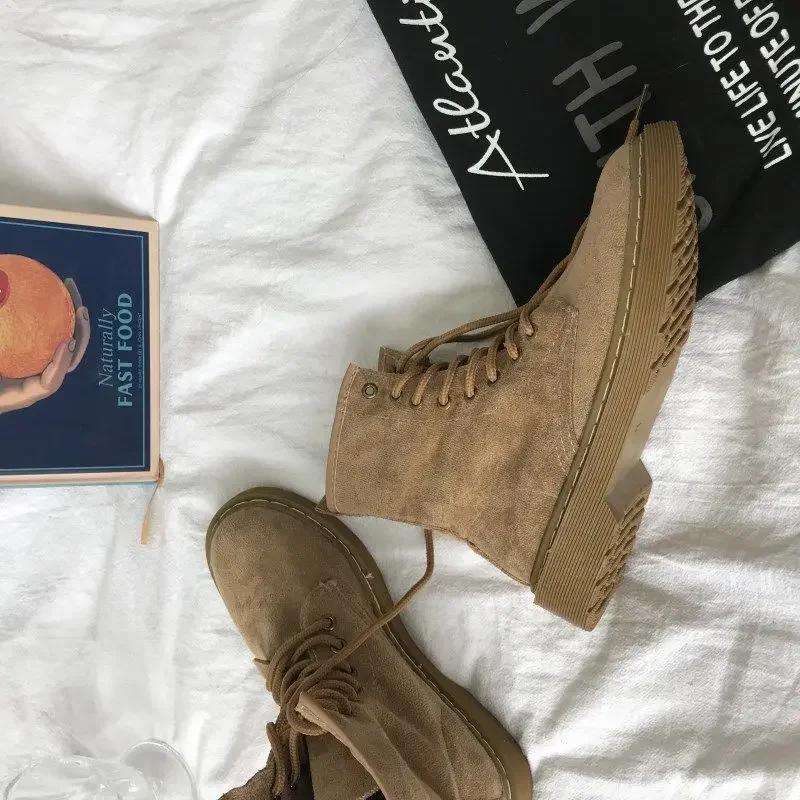 Booties New In Women's Ankle Boots Autumn Flat Female Short Shoes Spring 2025 Comfortable and Elegant Fashion Sale Winter Rock