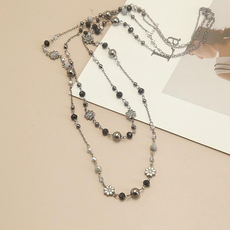 Bohemian Beaded Long Sweater Necklace Women'S Fashion Stackable Long Necklace