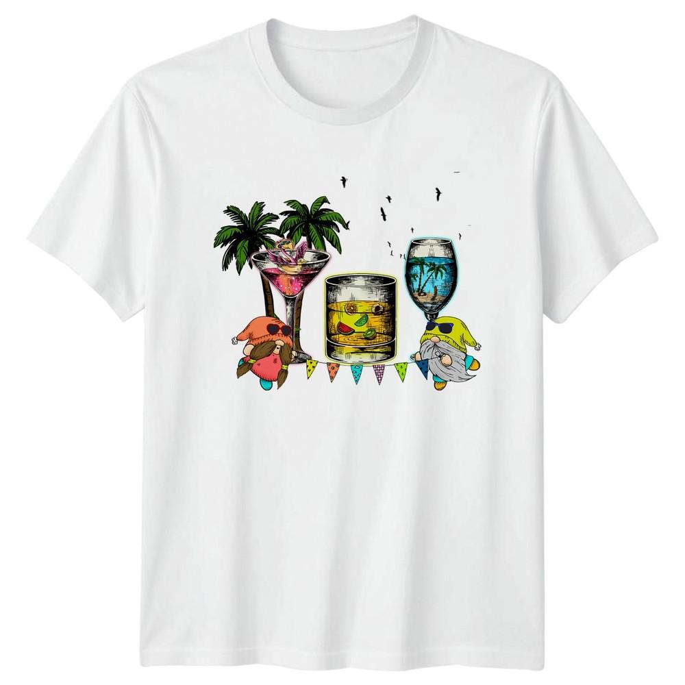 Happy Tropical Gnomes Summer Party Cocktail TShirt Tropical Drinks Party S