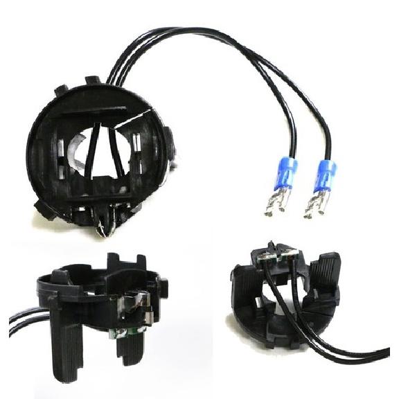H7 HID Bulbs Holders Adapters For 15+ Volkswagen MK7 Golf GTi Halogen Headlights