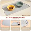 Pet Silicone Food Mat Portable Heat Insulation Waterproof Non-Slip Feeding Mat Slow Feeder Bowl Pad Cushion Cat Dog Pet Supplies
