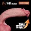 Liquid Silicone Lifelike Penis for G Spot & Anal Play Thick Soft Silicone Dildo Sex Toy with Strong Suction Cup, Hands-Free Adult Sex Toy