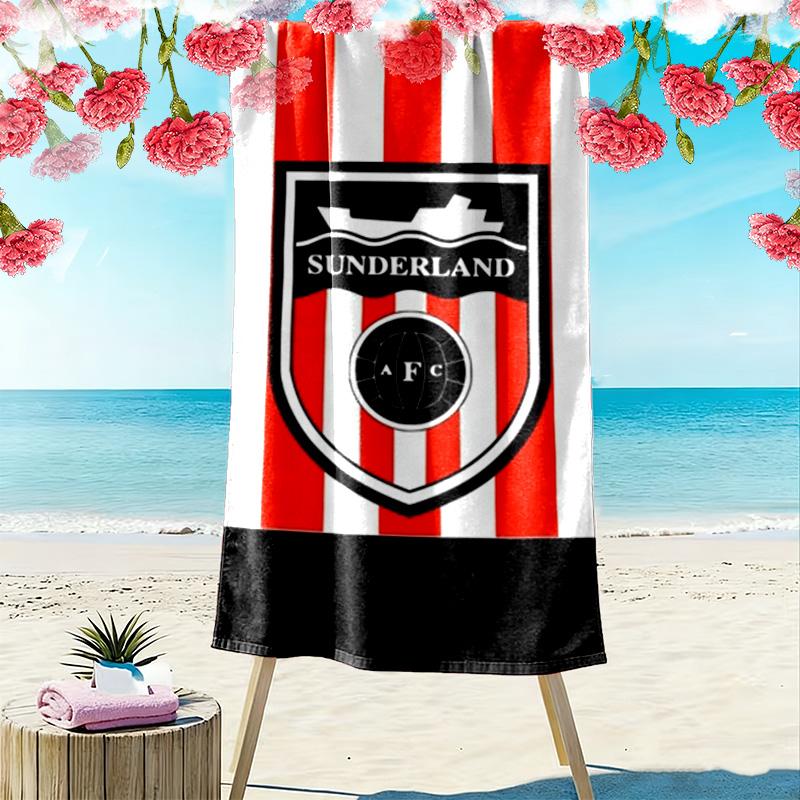 Asciugamano da Spiaggia Stampa Sunderland, Asciugamano Grande Morbido ad Asciugatura Rapida per Spiaggia Campeggio Nuoto