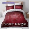 Name Custom Indiana Hoosiers football Pattern Bedding Set Quilt Cover Pillowcase Home Decor Gift (1 * duvet cover + 2 * pillowcase, without core)
