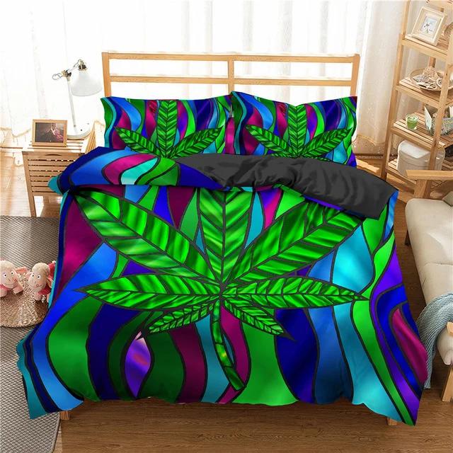 Nightmare Before Christmas  Duvet Cover with Pillow Cover Bed Sets Jack and Sally 3D Skull Christmas Bedding Set Bedroom Decor