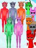 Sprunki Cosplay Costume Tight Fitting Jumpsuit Mask for Children Adults Game Peripheral Creative Suit