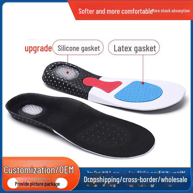 Herren Maßgefertigte Silikon Sporteinlegesohlen - Stoßdämpfend, Atmungsaktiv und Schweißabsorbierend für Basketball- und Laufschuhe