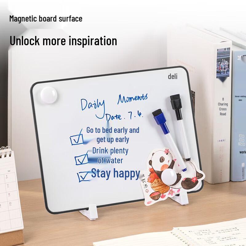 Deli 30x22cm Double-Sided Magnetic Whiteboard