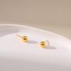 18K Gold-Plated Color-Retaining Geometric Round Earrings for Women Girls Simple Exquisite Metal Texture Earrings Jewelry Gifts