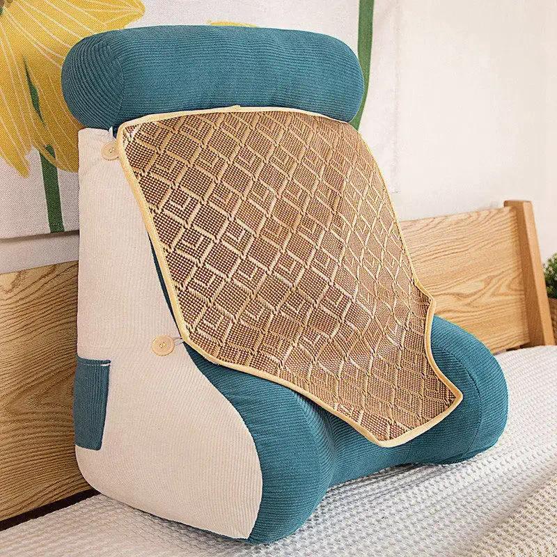 Summer New Corduroy Cool Cushion Waistrest Full Fit Large Backrest Multi Functional Solid Color Cool Cushion Waistrest