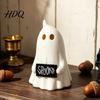 Atmospheric Night Light Halloween Up Ghost Figurine Cute Small Resin Statue Spooky Desktop Gift for Bestie Ornament Table Mantel Shelf Tiered