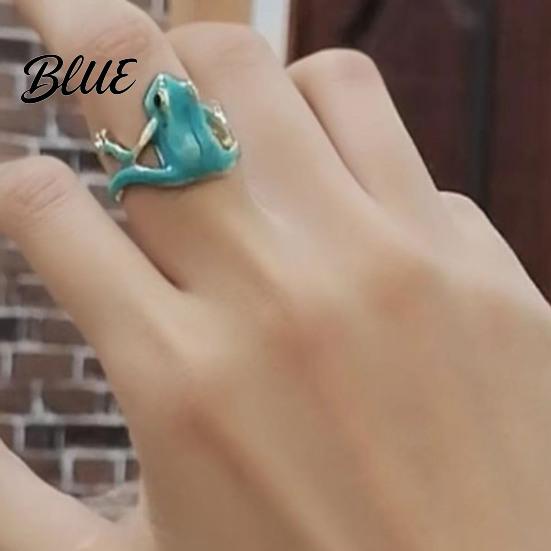 Animal Design Ring 1/3Pcs Frog-Shaped Set Alloy Electroplated Finger Frog