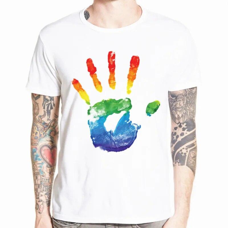 

LGBT Pride Month Чоловіча та жіноча футболка LGBTQ Pride Tee Hip Hop Short Sleeve Casual XL білий