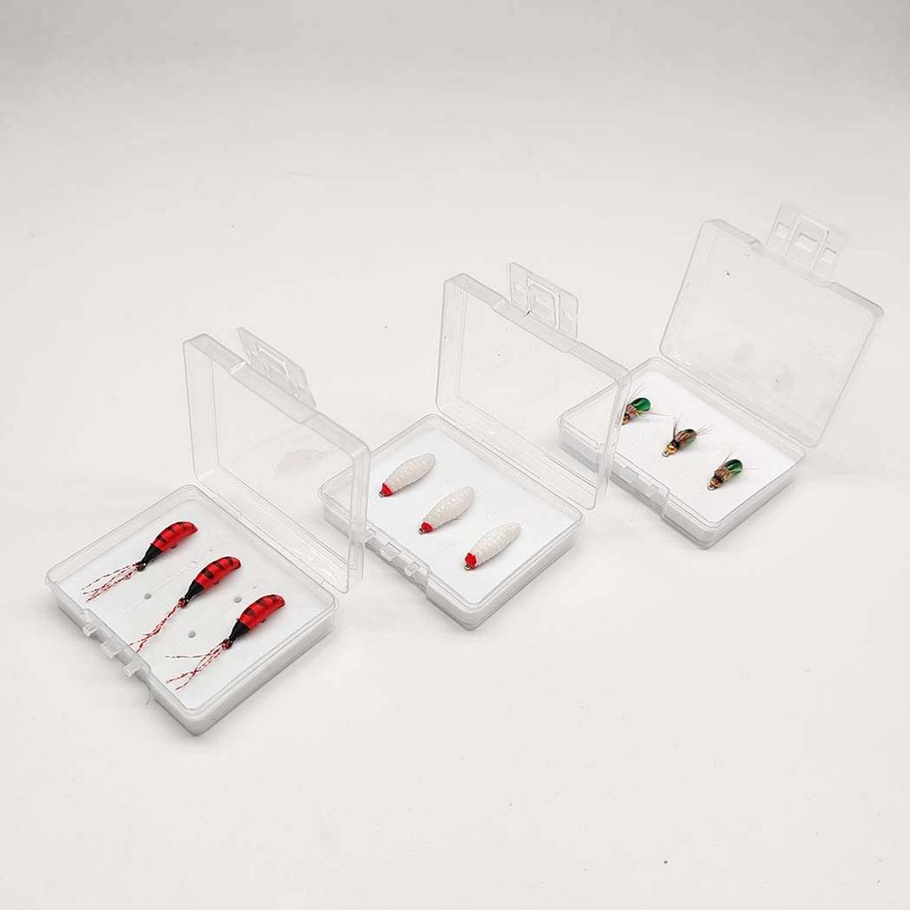 Fly Fishing Flies Bait-3Boxes Bundle(Total 9Pcs Flies)Nymph Bait Wet Fly Trout/Bass/Carp/ Fishing Lure With Flies Box