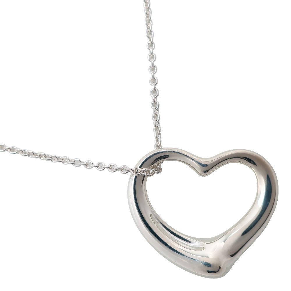 

TIFFANY&Co. Open heart Necklace Elsa Peretti Silver925 heart 9.3g Women Used