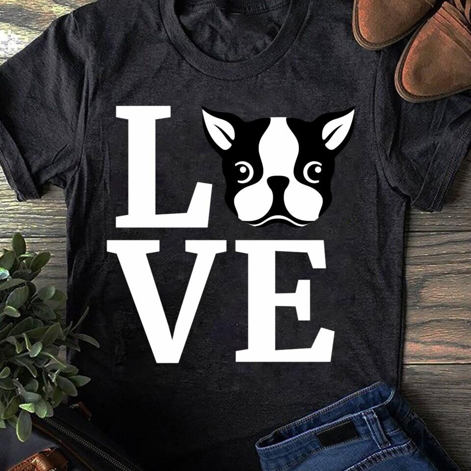 Boston Terrier Liebe Hoodie: Pulloverpullover mit Hunderasse