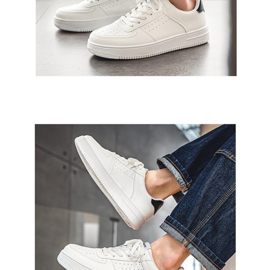 Pánska ležérna všestranná obuv Little White Shoes, čisto biela športová dosková obuv