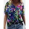 Women's Versatile Short Sleeve Fashion V-Neck Animal Print T-Shirt Casual T-Shirts Women’s