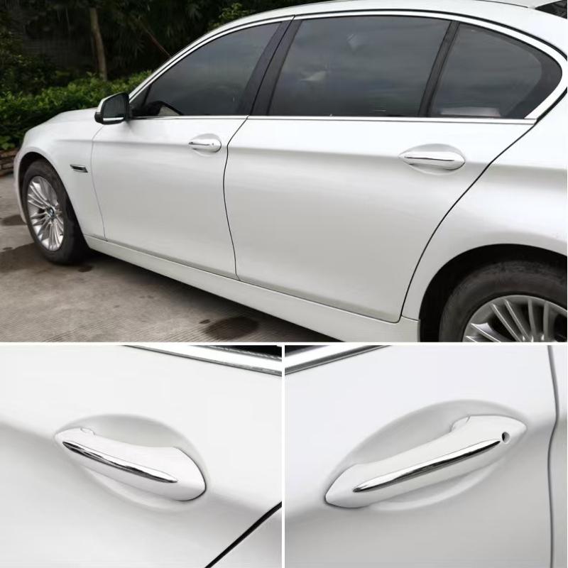 4pcs Silvery Models 11-17 Suitable for BMW 5 Series Exterior Handle Decorative Strip F10 F18 525li 7 Series Modified Door Handle Decorative