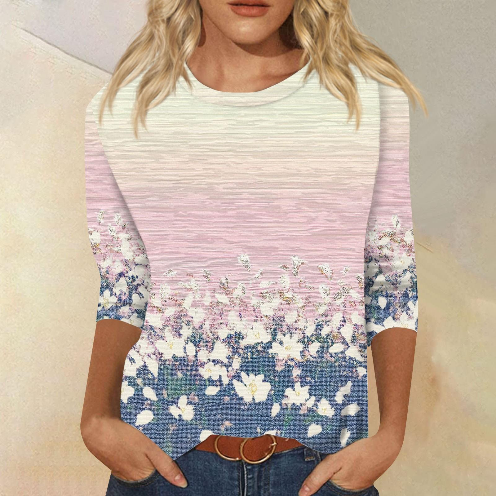 

Женский модный повседневный пуловер с воротником три четверти и принтом XXXL