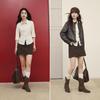 Women's Korean Style Striped Cotton Blend Lapel Shirt