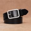Womens Genuine Leather Belt With Pin Buckle Wide Slim Fit Jeans Casual Office Style Black Coffee Brown