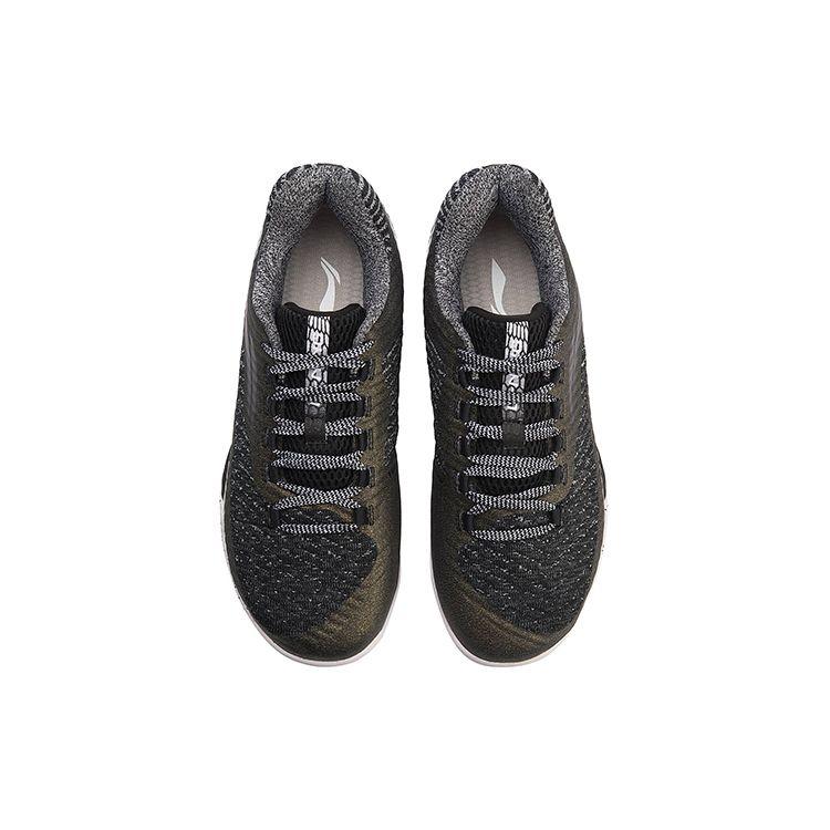 Li Ning Pioneer Shock Absorption Rebound Low Top Running Shoes Unisex Sneakers Black Green AYAN011-2