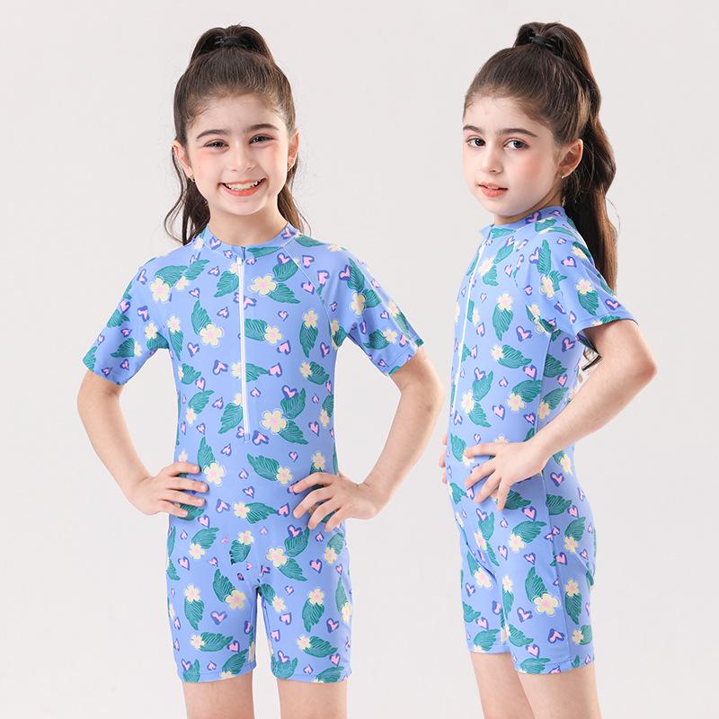 2025 Kids One-Piece Swimsuit: Quick-Drying, Cute & Conservative for Girls & Toddlers XL синий