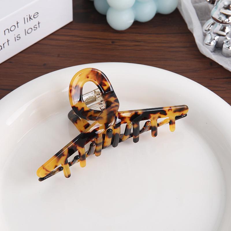 Retro French Mermaid Acetate Shark Hair Clip for Women