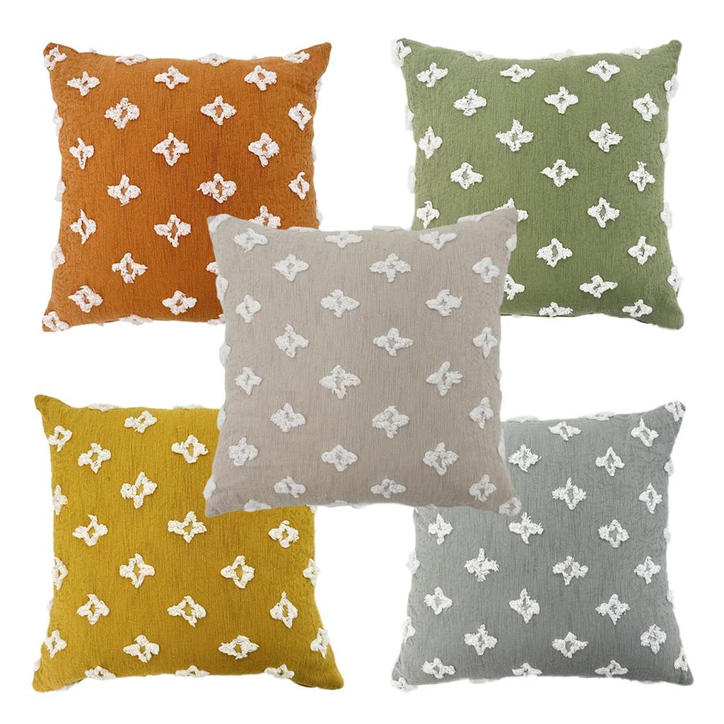 INS Embroidery Pillow Cover Decorative Pillow Case for Sofa Fashion Retro Flower Cushion Cover for Bed Chair Home Decoration