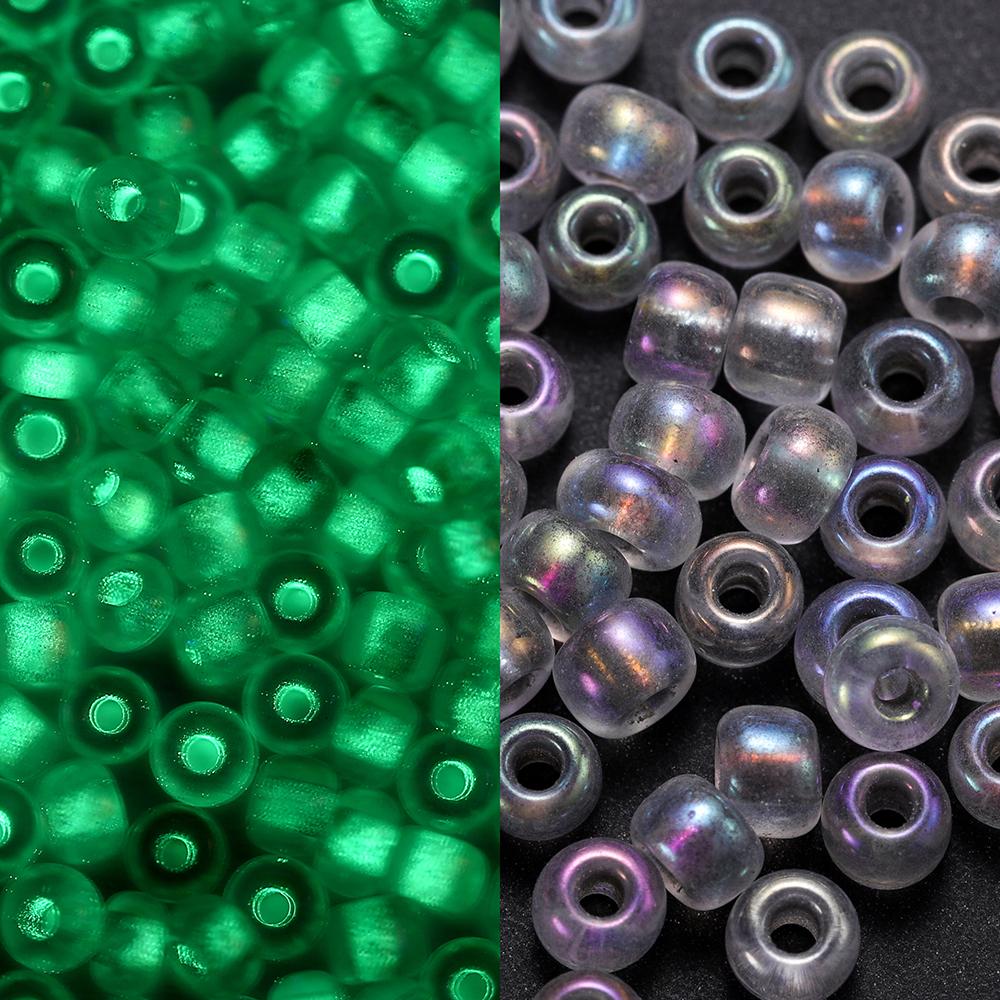 600Pcs/Lot 3mm Colorful Luminous Beads Glass Seed Loose Spacer Beads for DIY Earrings Necklace Bracelet Jewelry Accessories