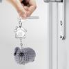 Cute Bowknot Sad Hamster Keychain Plush Bowknot Hamster Key Chain Charm Attractive Keyrings Bag Hanging Decoration