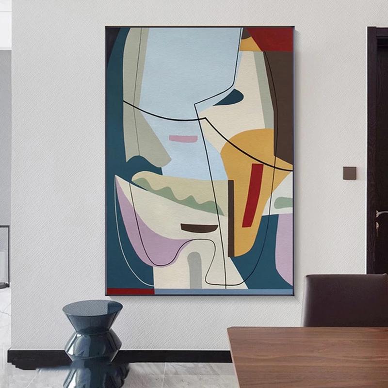 Abstract Line By Picasso Famous Prints and Posters Canvas Paintings Minimalist Wall Art Pictures for Living Room Home Decor No Frame