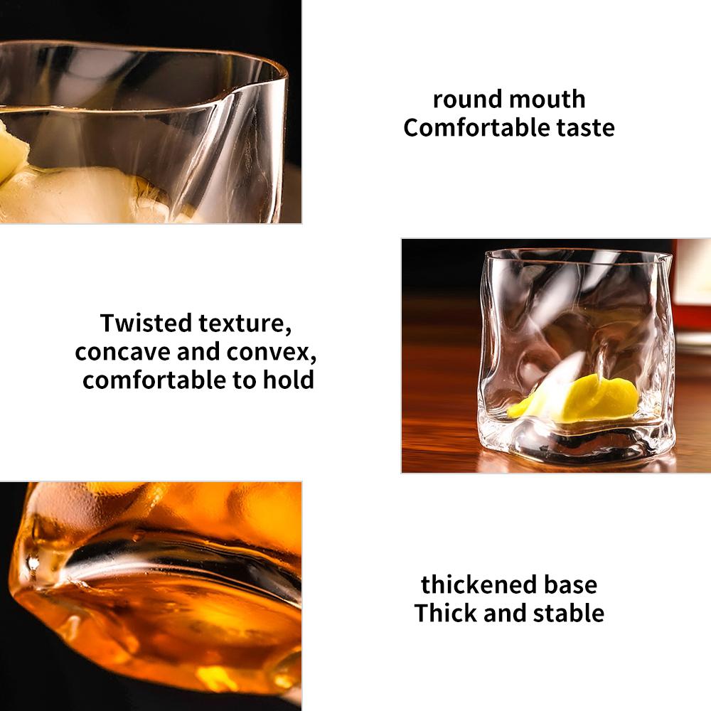 Whiskygläser im japanischen Stil, Kreatives unregelmäßiges Design, Kunstglas, Goldrand, Whisky-Bier-Tumbler, Chivas Brandy-Snifter-Glas