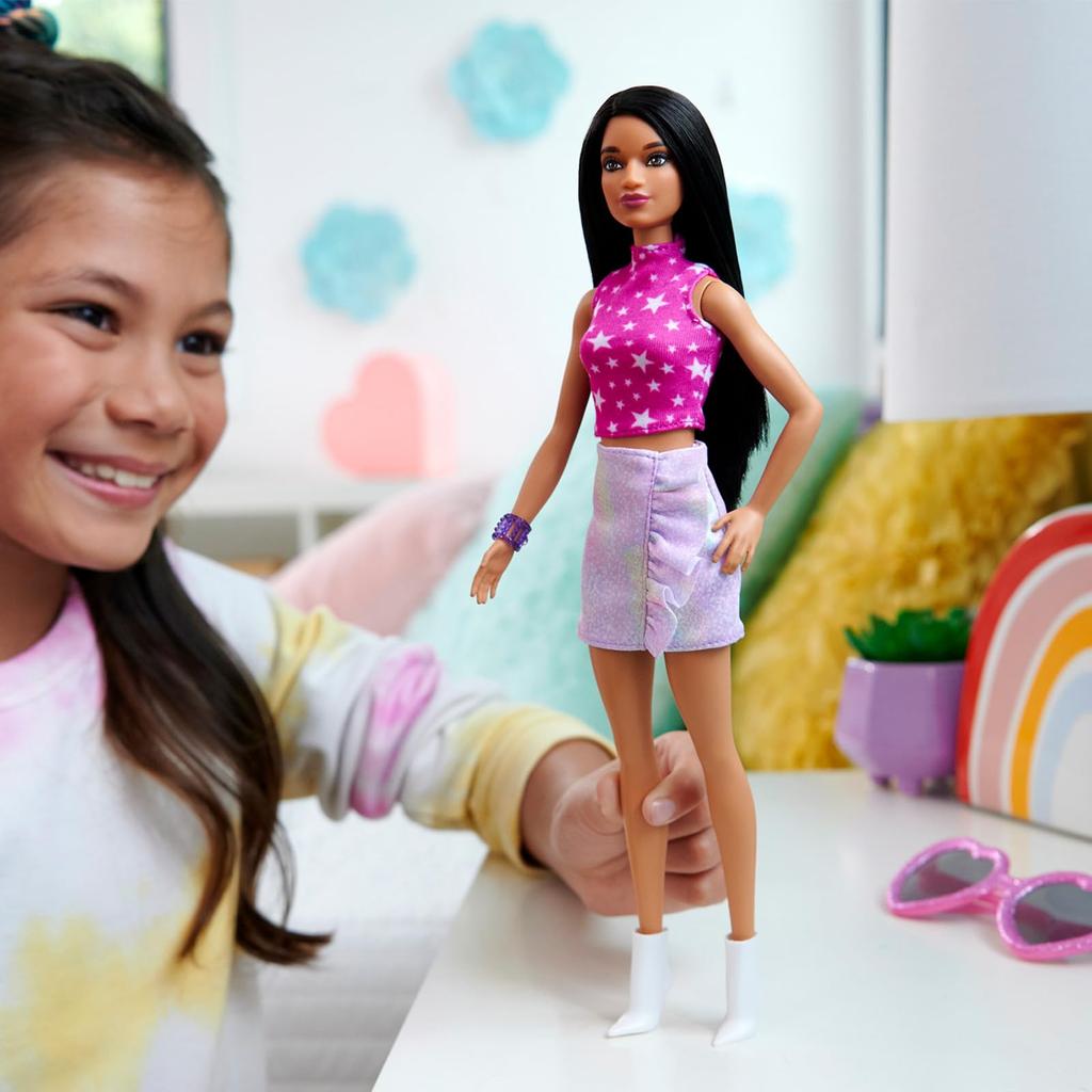 Barbie Fashionista Star Sleeveless Doll House for Ages 3 and HRH13 Dress-Up Up, Pink,