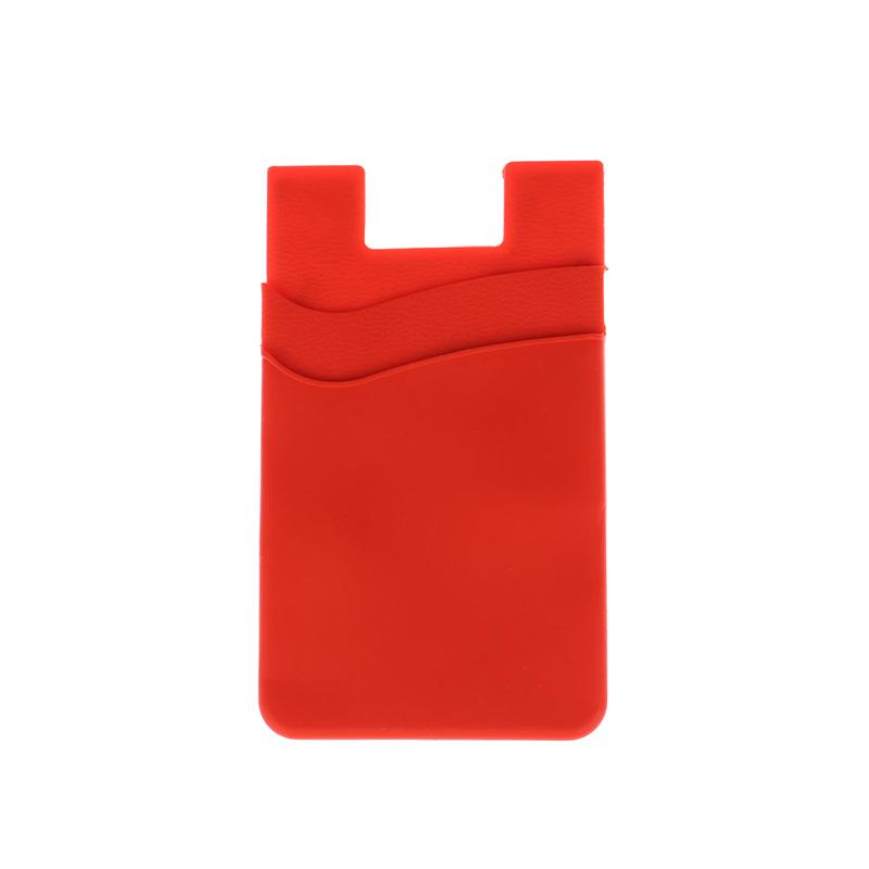 Double-Layer Silicone Mobile Phone Back Pocket Card Holder Case Pouch Adhesive Sticker Phone Back Cover Id Card Wallet Pocket