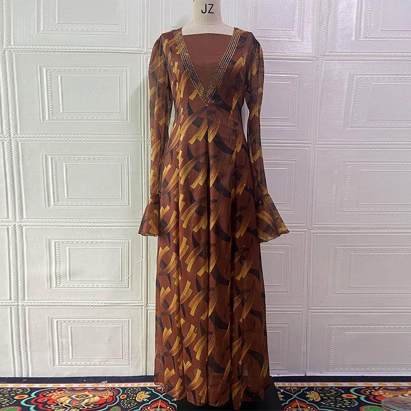 

European and American Waist Hugging Lace-up Temperament Female Party Plus size Robe Formal Dress Dress Foil Dress S