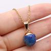 1pc Natural Stone Pendant Necklace Amethyst Pink Crystal Fashion Necklace Jewelry Gifts for Women Girls