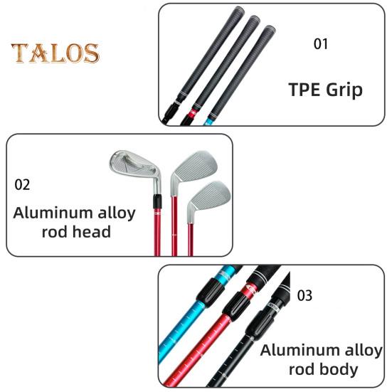 Verstellbarer Golfschläger, Teleskop-Schneidstab, Schaft aus Aluminiumlegierung, für Links- und Rechtshänder, Golfschläger mit klarer Skala, Golfausrüstung
