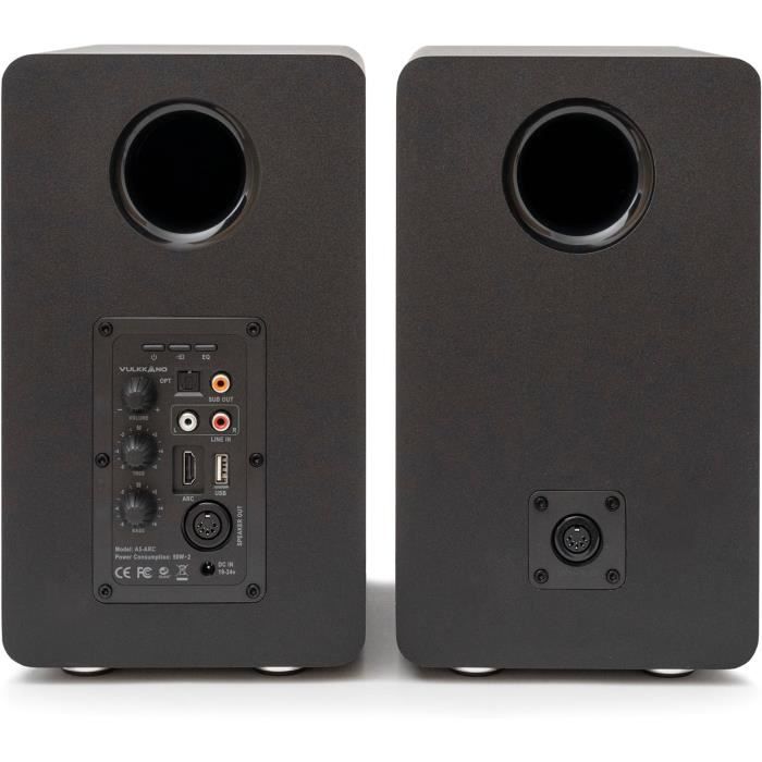 Enceintes monitoring actives - vulkkano - a5 arc - woofer 5.25 - bluetooth 5.0 - hdmi arc