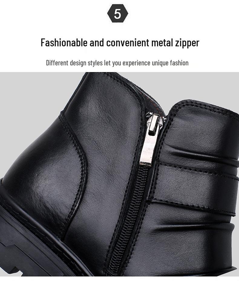 Men's Handcrafted Genuine Leather Punk Motorcycle Boots – British Style, Doc Martens-Inspired Short Workwear Boots