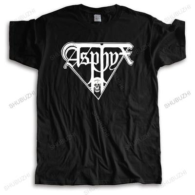New T Shirt Black Funny Tops for Men Tshirt Men Cotton Tee Shirt ASPHYX LOGO Unisex Printing Loose T-shirt Teenagers Cool Tops