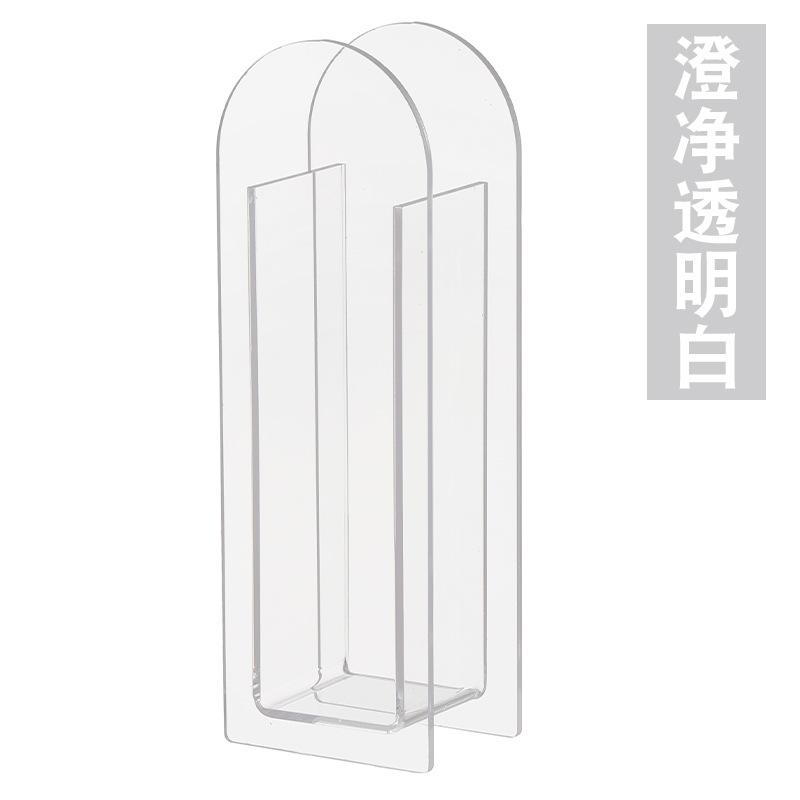 Modern Vase Transparent Colorful Creative Geometric Vase for Flowers Centerpiece Small Fish Tank Home Office Table Decor
