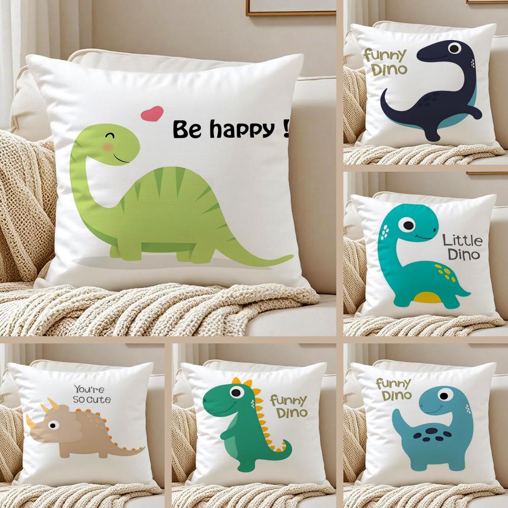 Cute Dinosaur Cushion Cover Pillowcase Antidustmite living Room Sofa Decor Cushion Room
